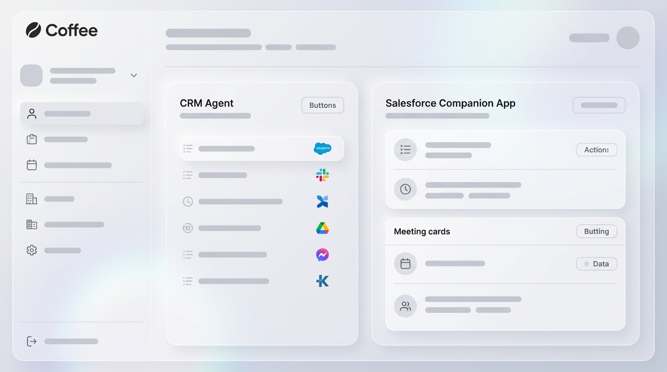 CRM Agent Salesforce Companion App: Coffee vs Manual